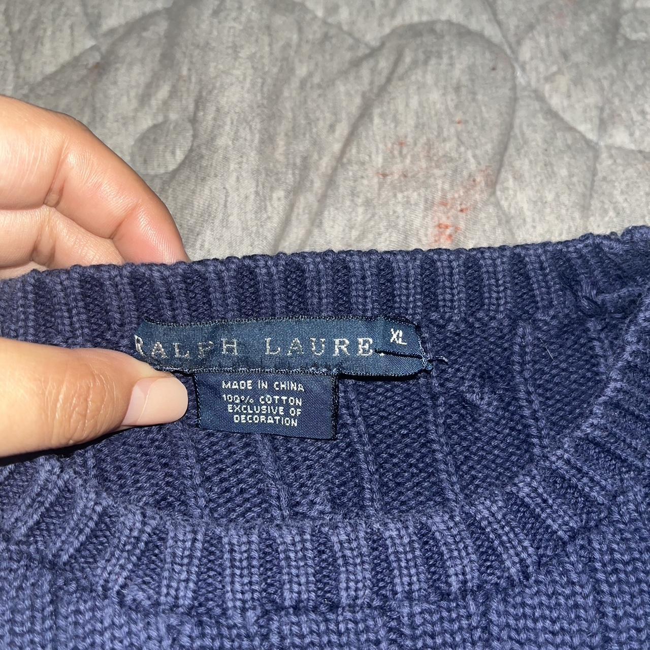 Ralph Lauren navy sweater! Only worn a twice. It… - Depop