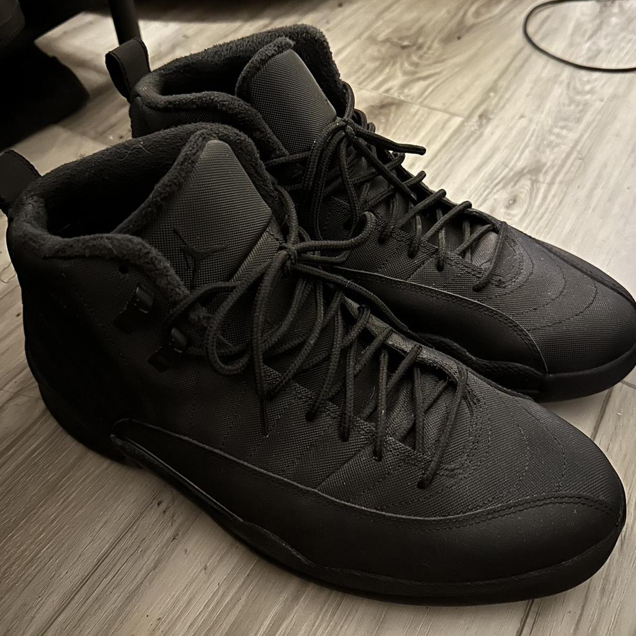 All black best sale jordan 12 winterized