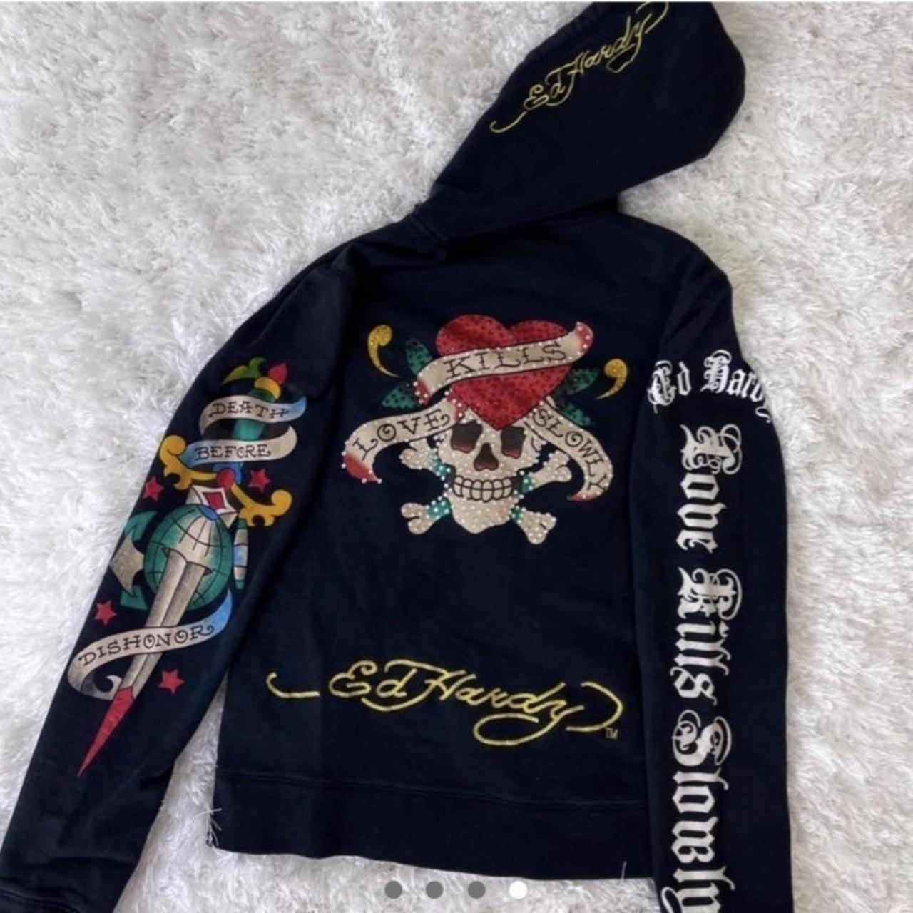 Vintage Ed Hardy Zip Up ~ ON HOLD!! - Repop :( - Ed... - Depop