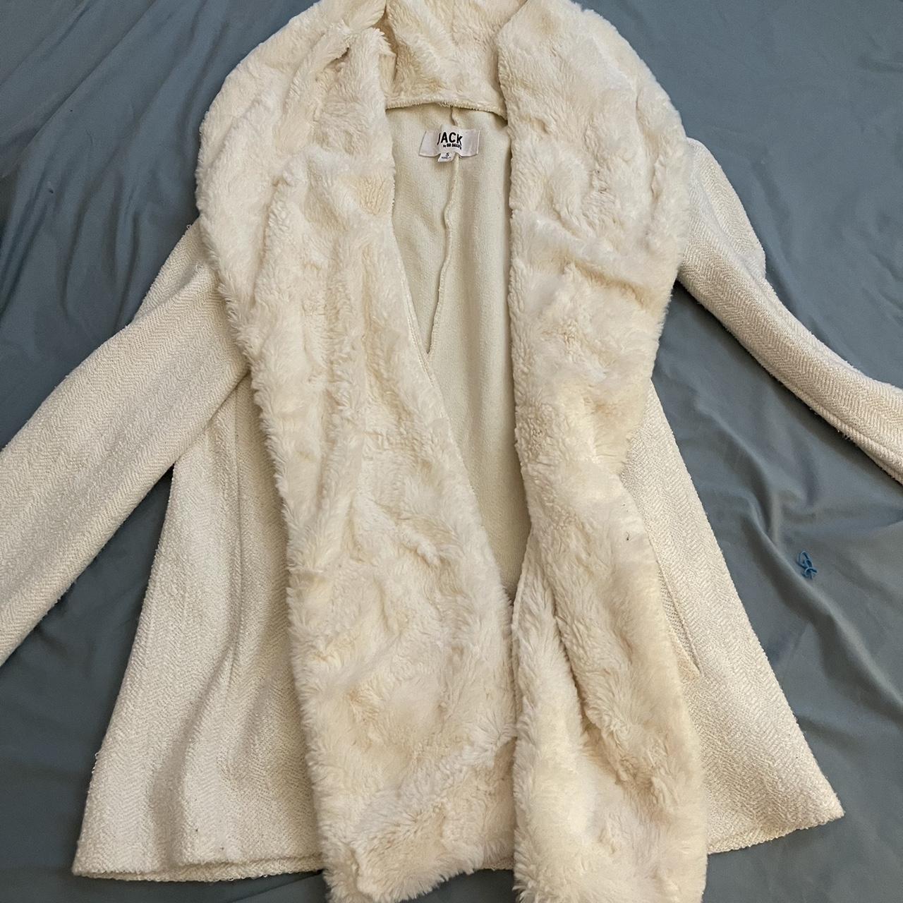 BB Dakota Women's Cream Coat | Depop