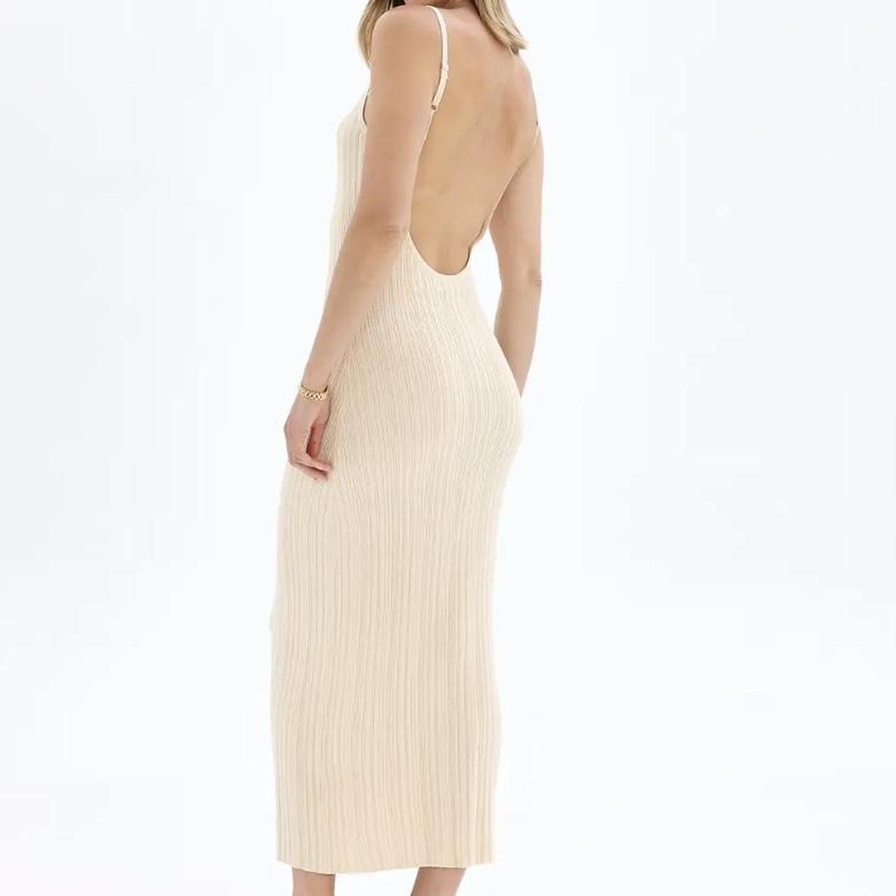 Glassons Open Back Knit Maxi Dress in Milk BRAND... Depop