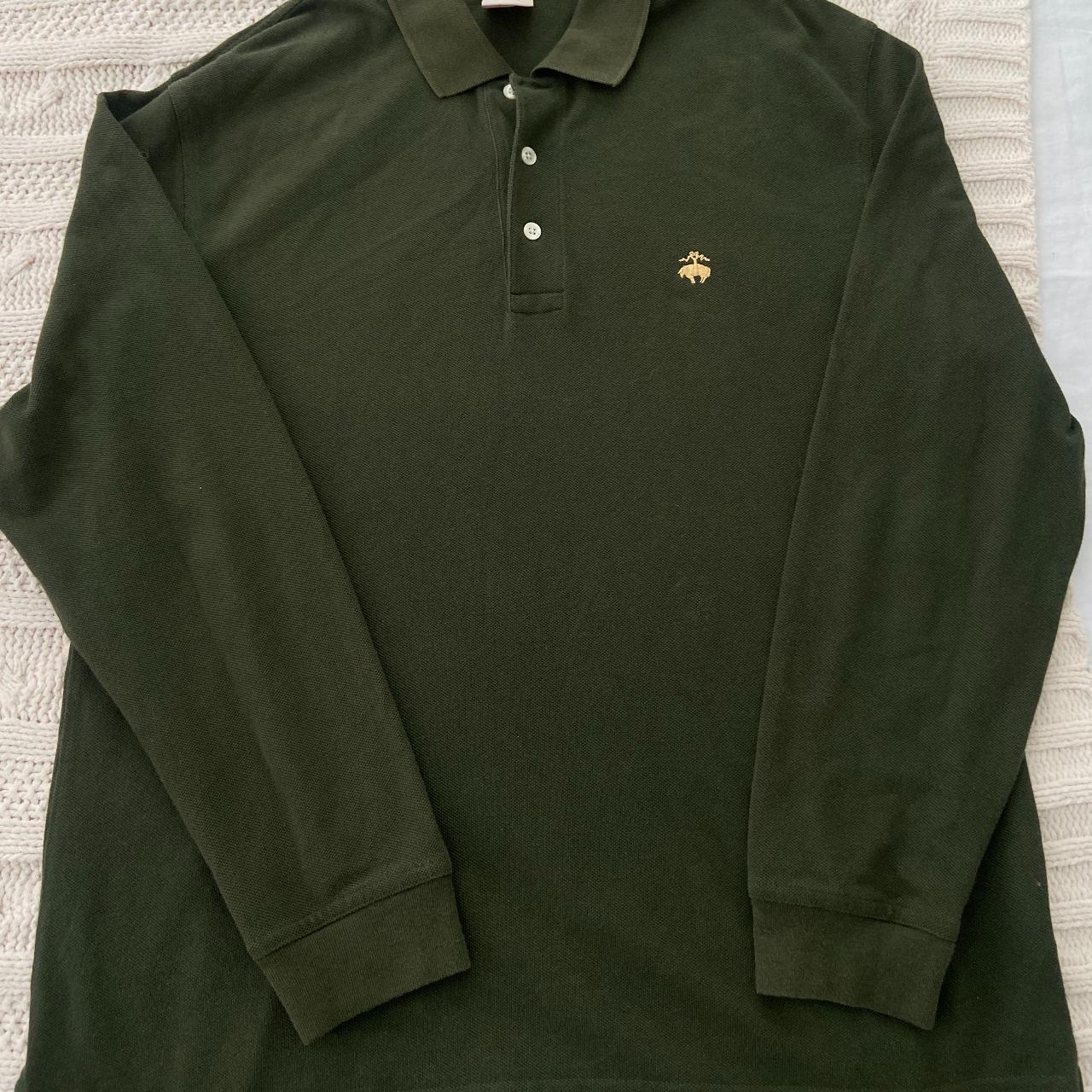 Brooks Brothers Men's Khaki Polo-shirts | Depop