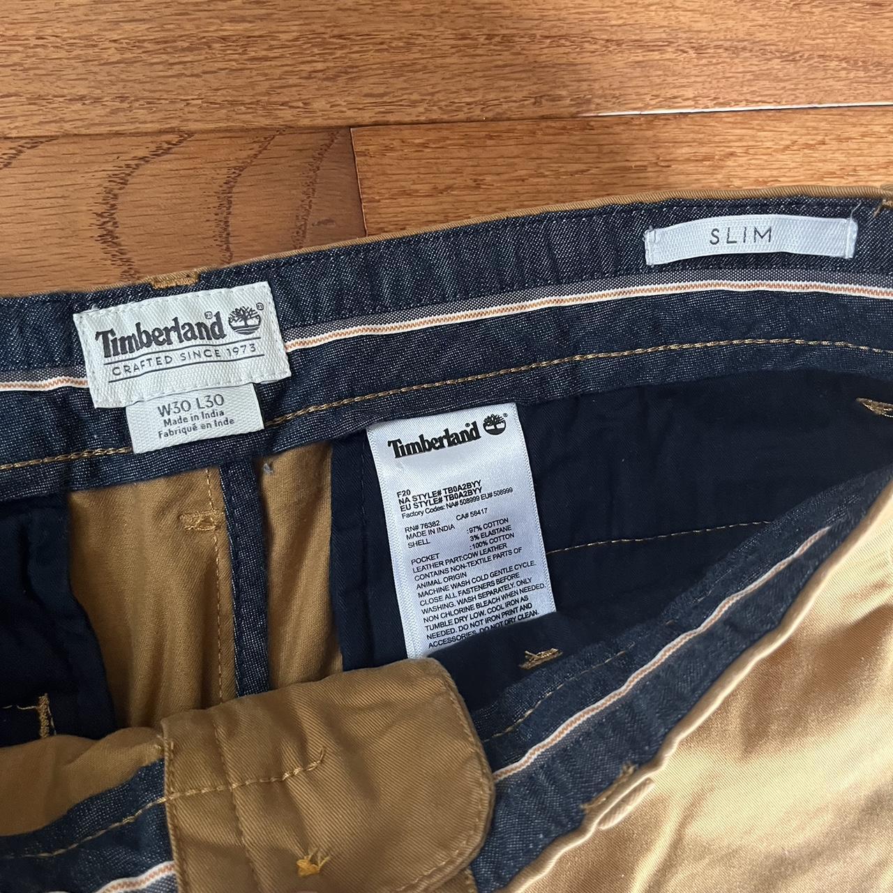 Slim Timberland Khakis. Lightly Worn. Great Depop