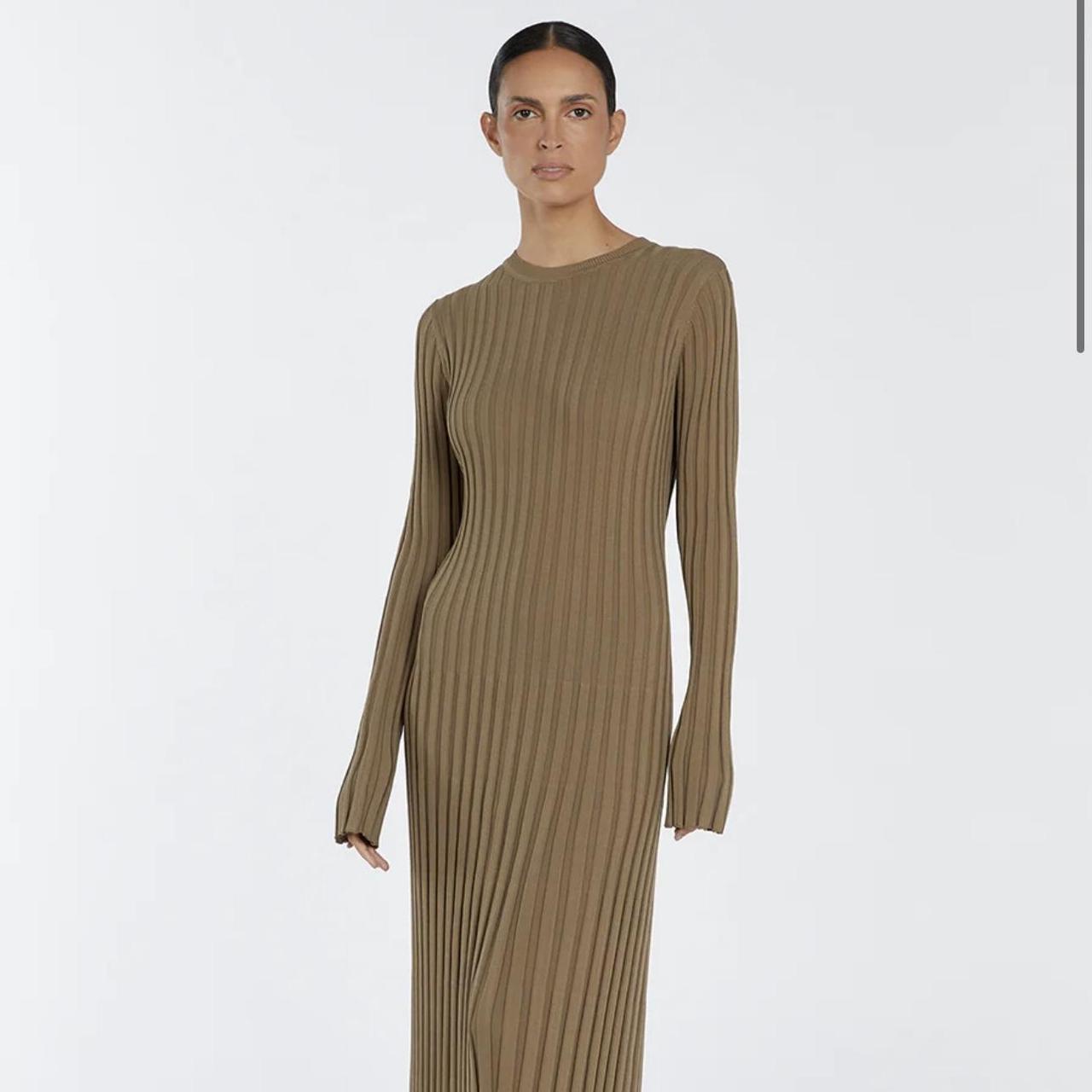 NEW Dissh Ada Khaki Long Sleeve Maxi Dress • Brand... - Depop