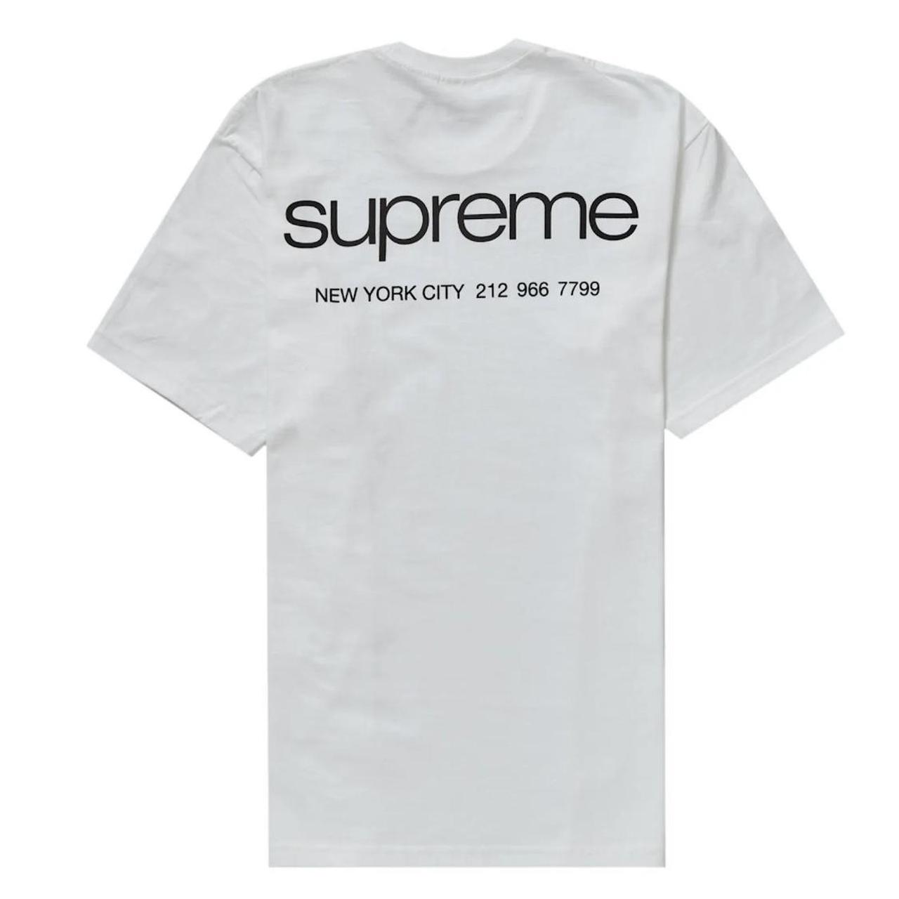 Supreme NYC Tee FW23 White New In plastic Ships... - Depop