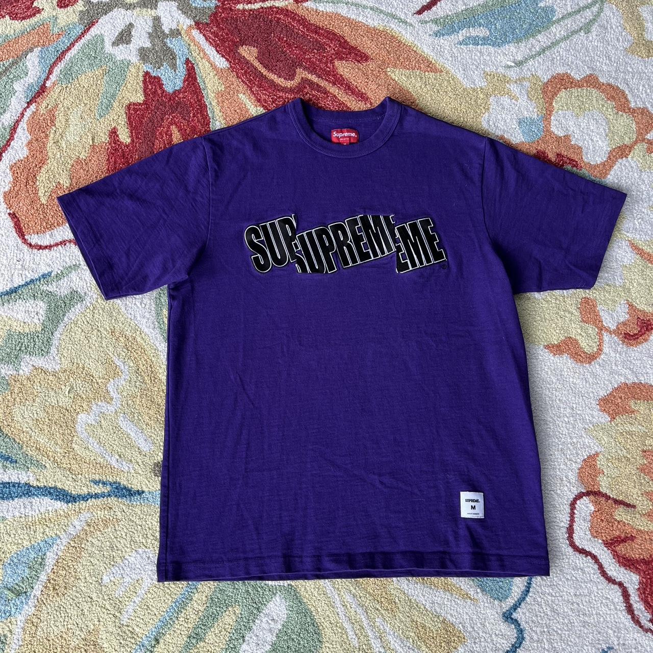 Supreme authentic SS21 embroidered cut out logo T shirt M