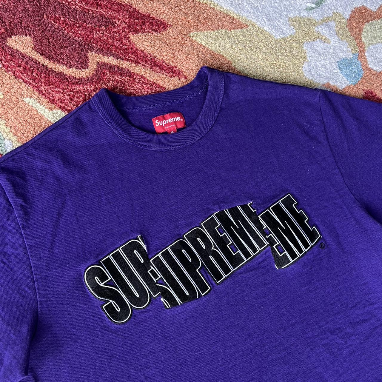 Supreme authentic SS21 embroidered cut out logo T shirt M