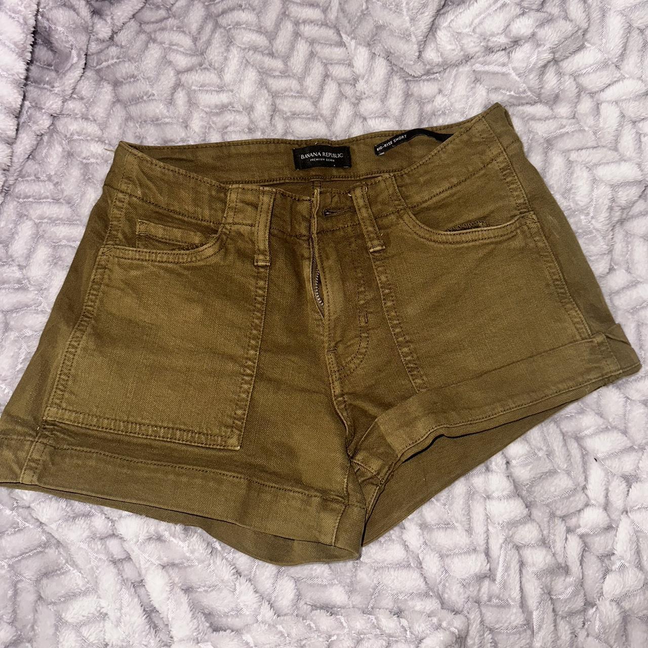 Olive green shorts Size 24 Depop