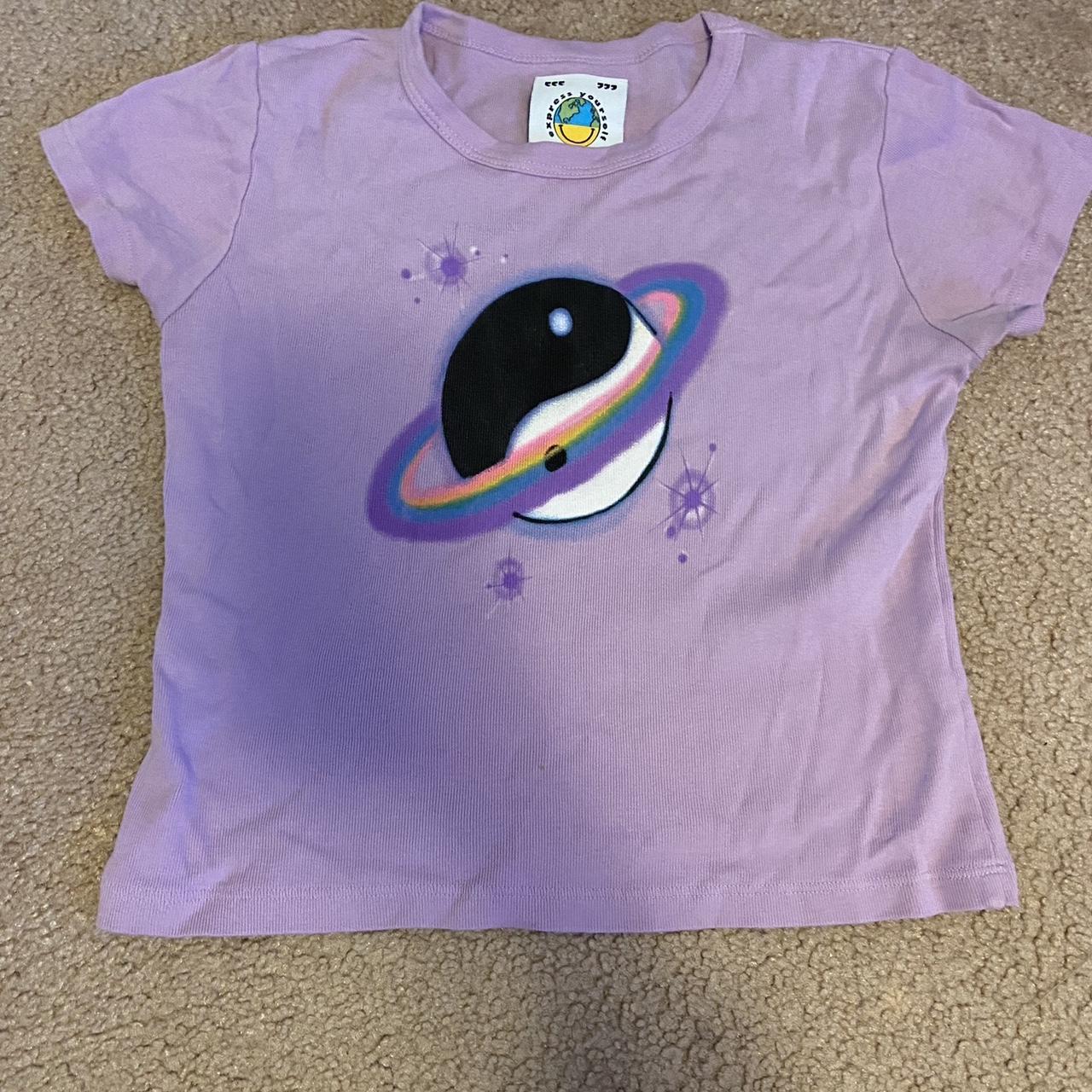 UNIF space yin yang y2k baby tee on the site for $52... - Depop