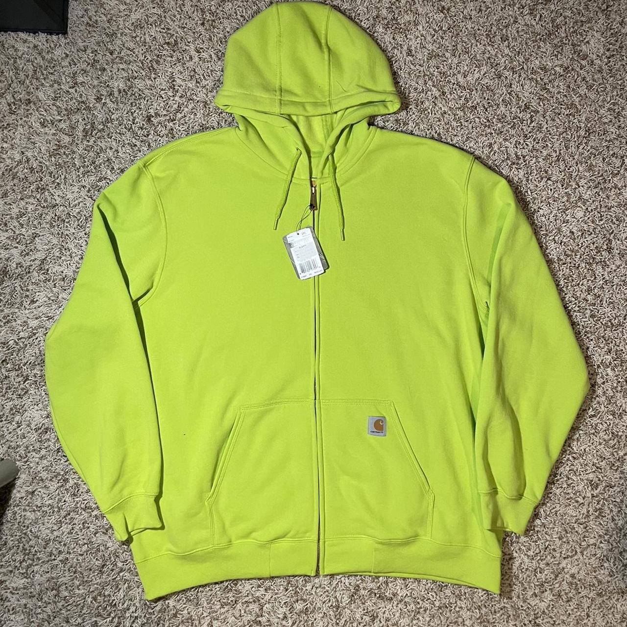 Neon yellow carhartt discount hoodie