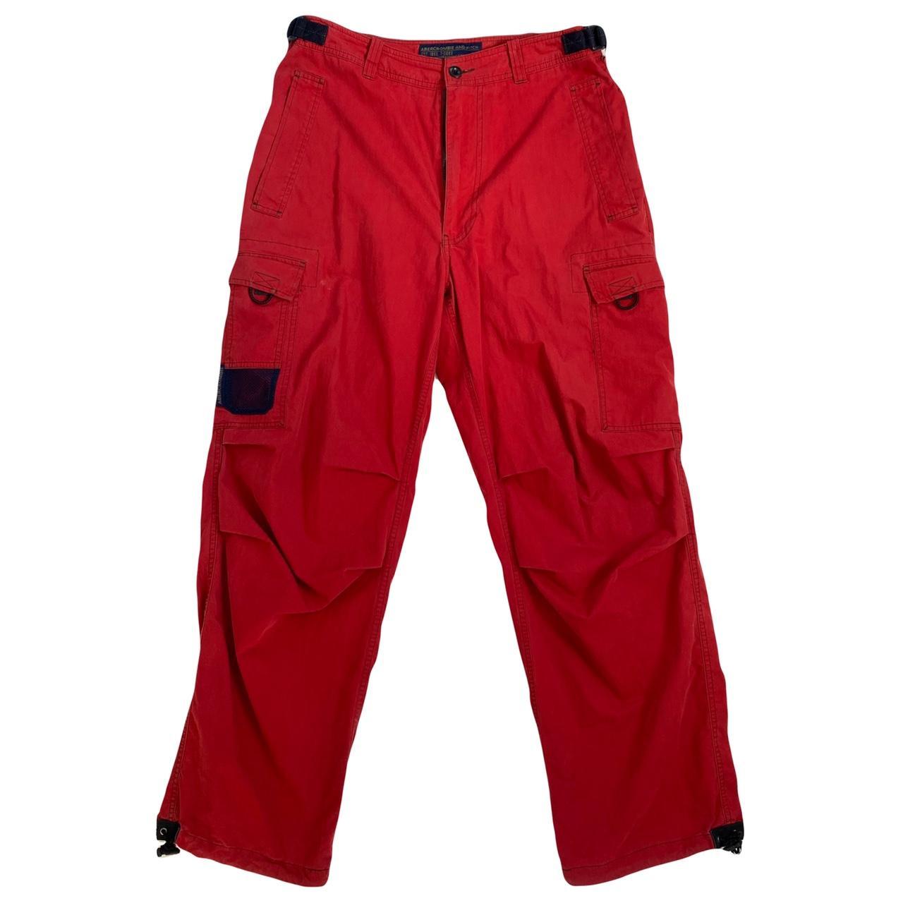 Abercrombie & Fitch cargo pants Color: red Size: | Depop