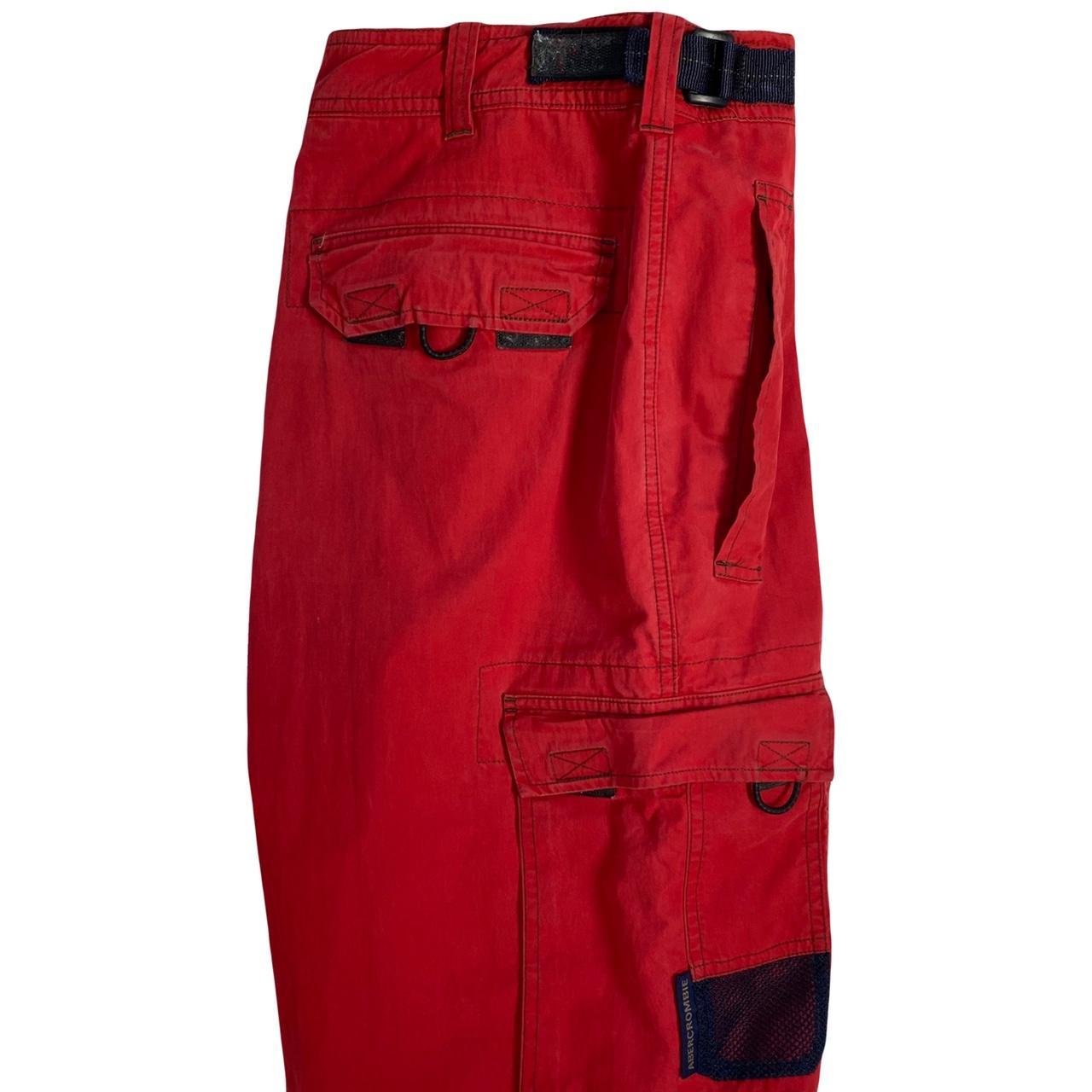Abercrombie & Fitch cargo pants Color: red Size: | Depop