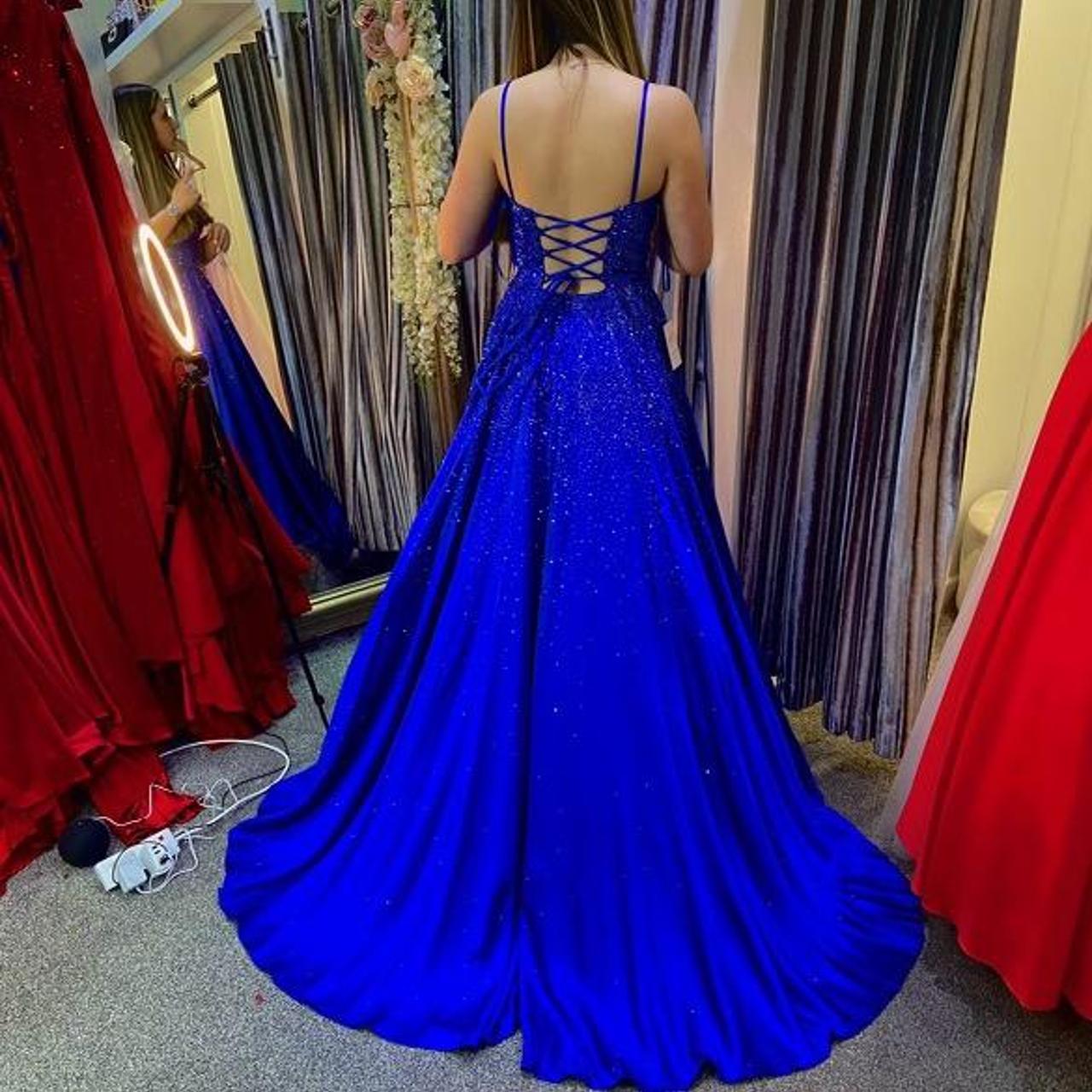 Blue Prom Dress Only Work For A Few Hours At Prom Depop blue-prom-dress-only-work-for-a-few-hours-at-prom-depop