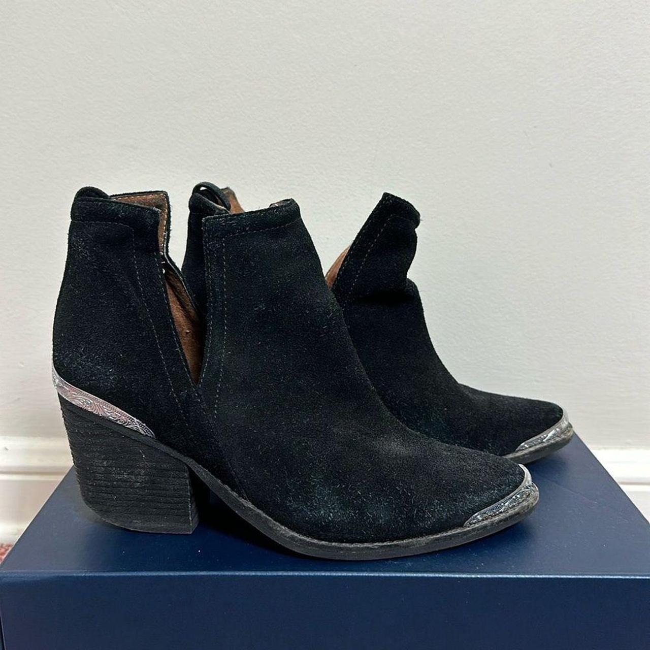 Jeffrey Campbell Cromwell Suede Cowboy Booties In. Depop