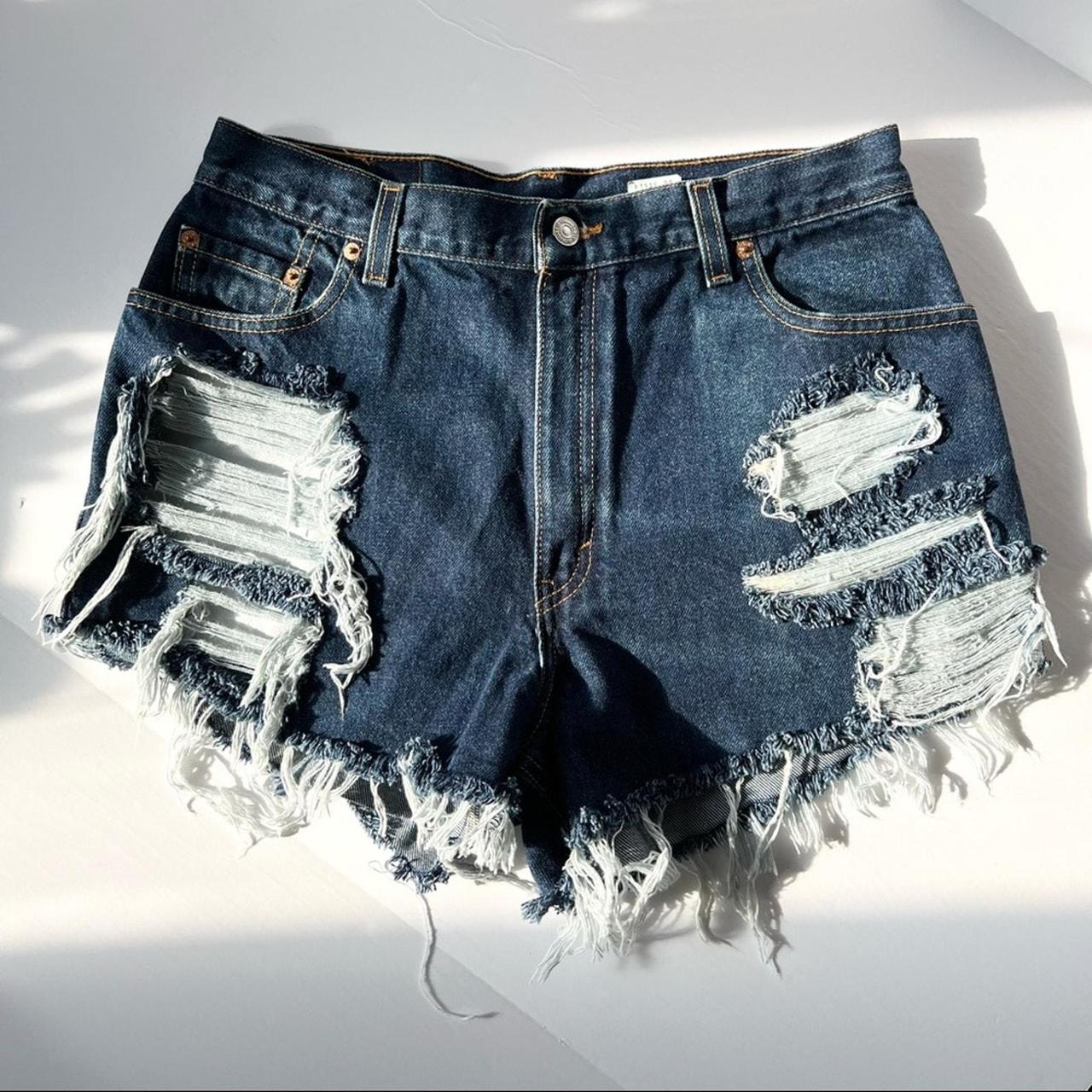 Custom 2024 distressed denim shorts