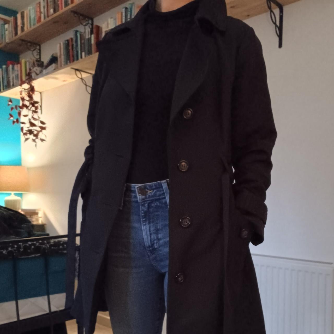 Black trench coat with Belt. Excellent... - Depop