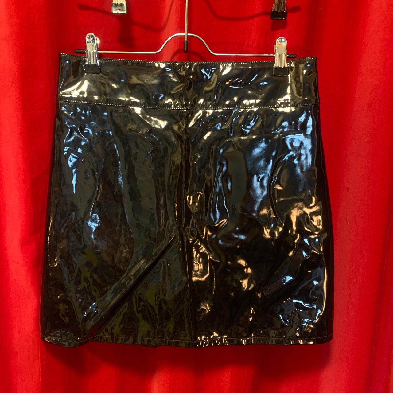 Guess pvc miniskirt. Waist 15”. Hip 18”. Length at... - Depop