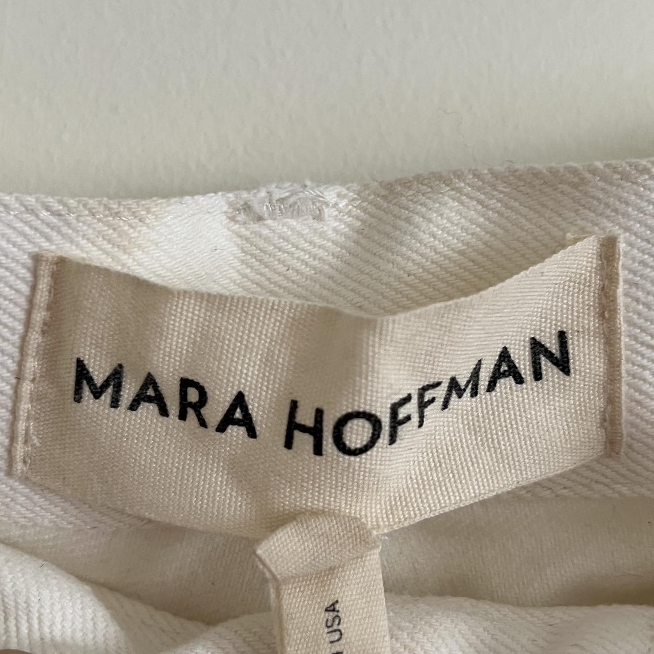 mara hoffman fontana white jeans, very easy... - Depop