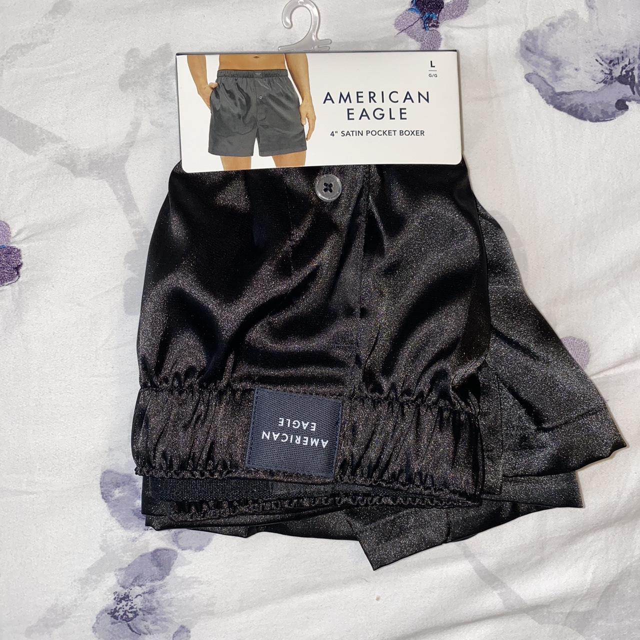 American eagle satin boxers with pockets! NWT, size...