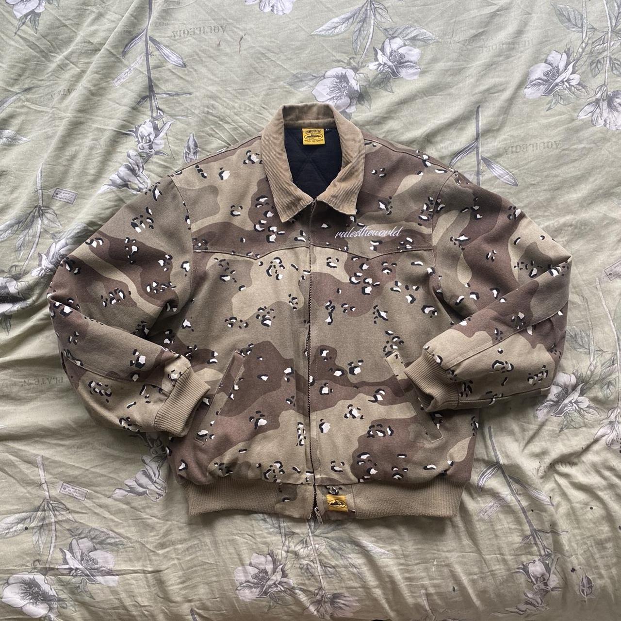Corteiz Desert Camo Canvas Bomber Jacket Worn a few... | Depop 