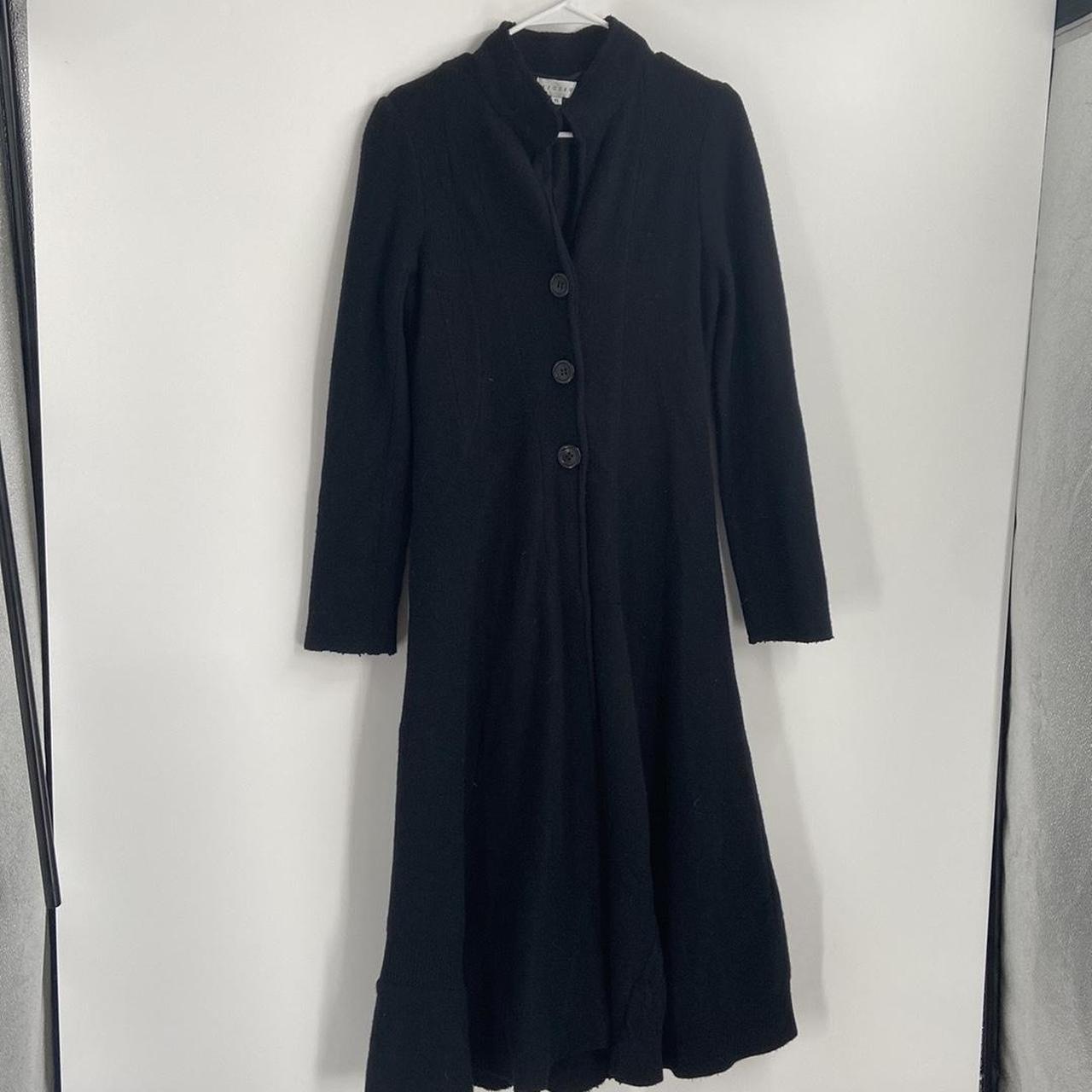 Jigsaw Women's Black Coat | Depop