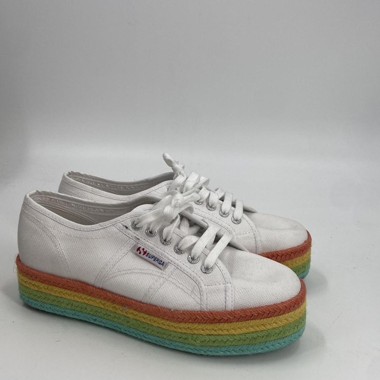 White rainbow deals platform sneakers