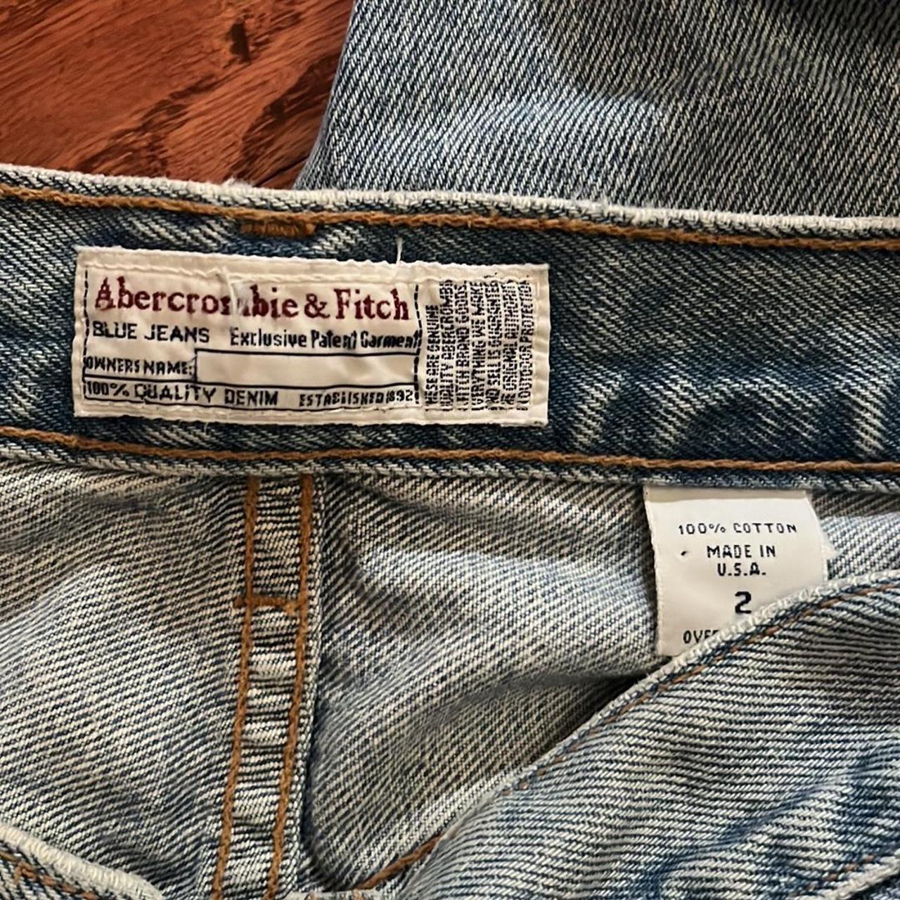 Vintage Abercrombie & Fitch 90s Light Wash... - Depop