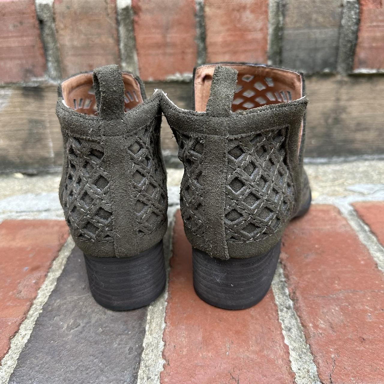 Jeffrey Campbell Taggart Dark Green Suede Perforated Depop