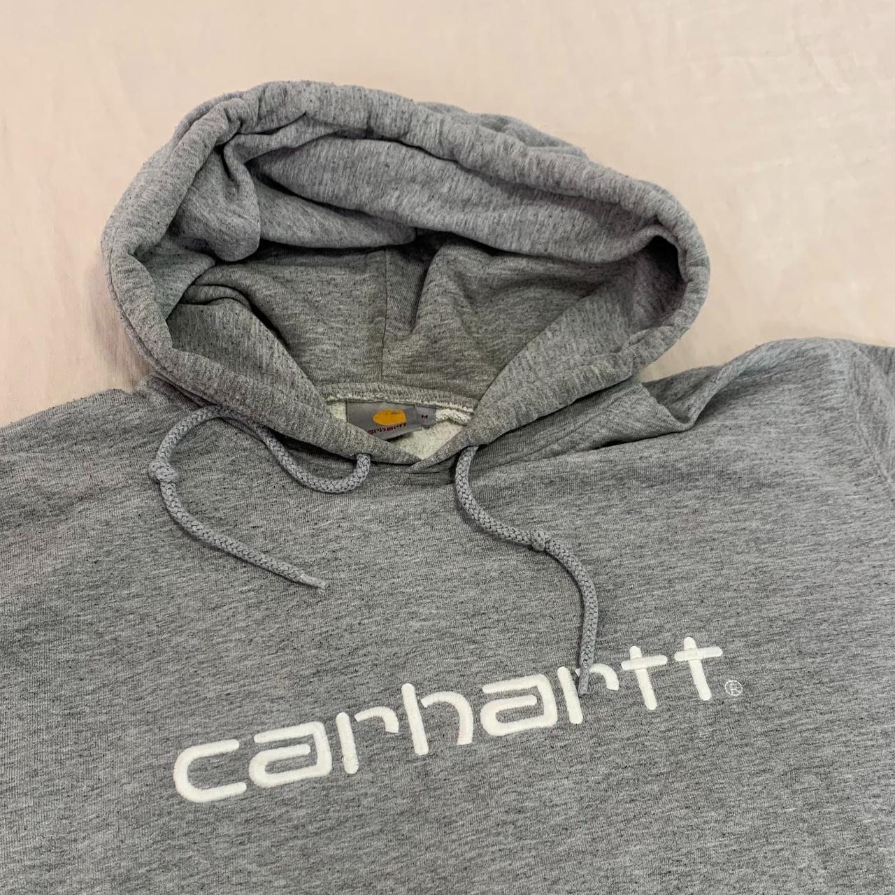 Carhartt Men's Grey Hoodie Depop
