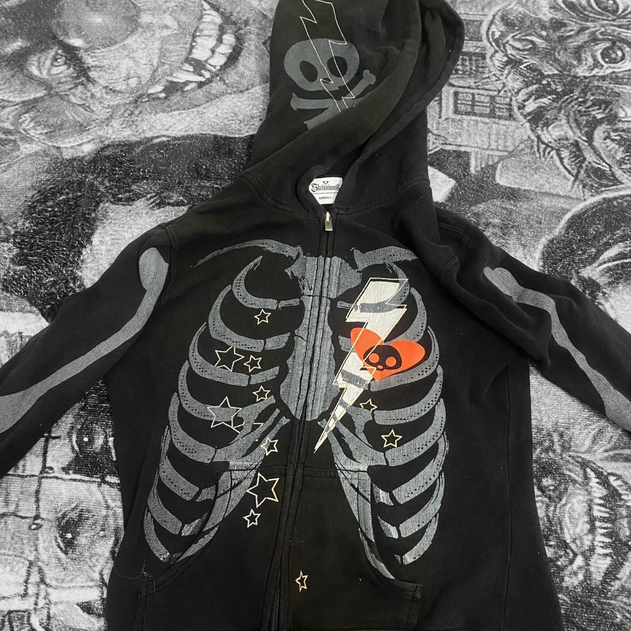 Cute skeleanimals skeleton hoodie 🖤 rare find (: it... - Depop