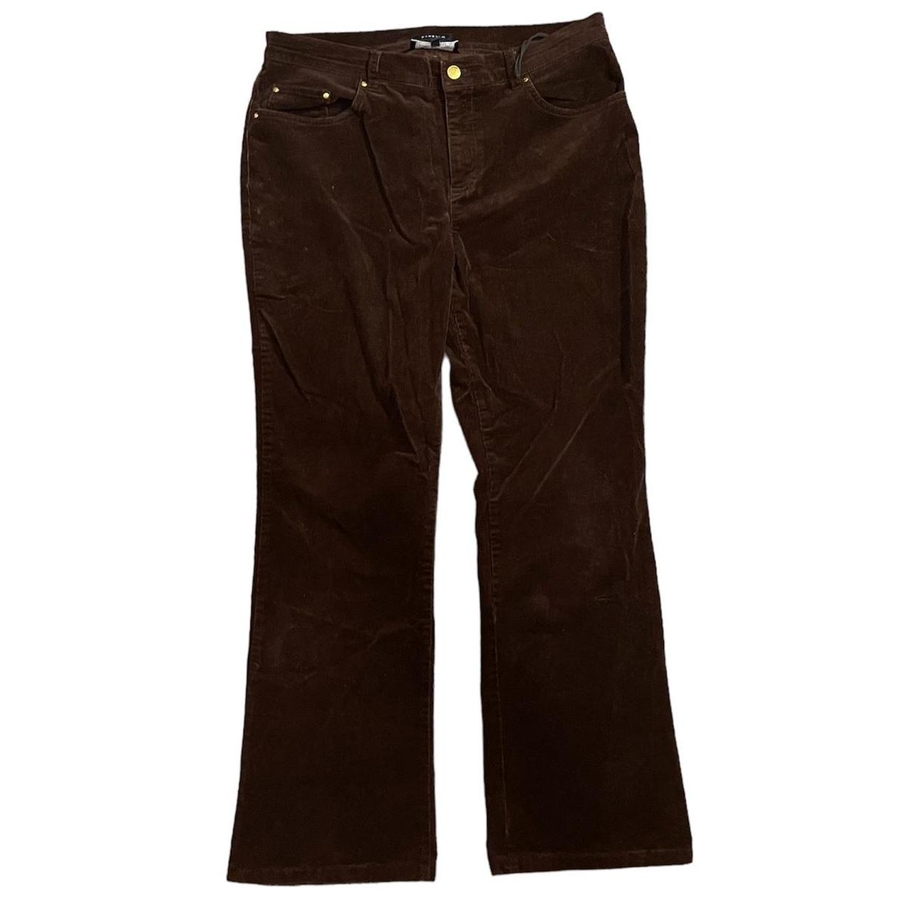 Brown Corduroy Boot Cut pants Size 34 waist (tagged... - Depop