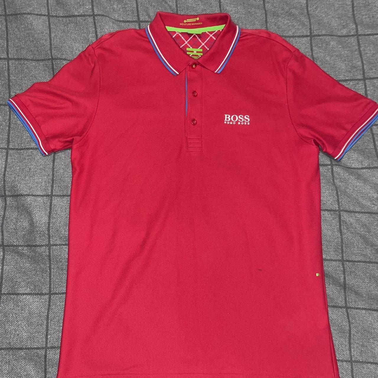 Hugo Boss Men's Red Poloshirts Depop