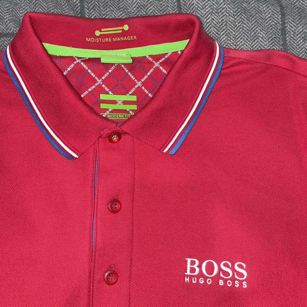 Hugo Boss Men's Red Poloshirts Depop