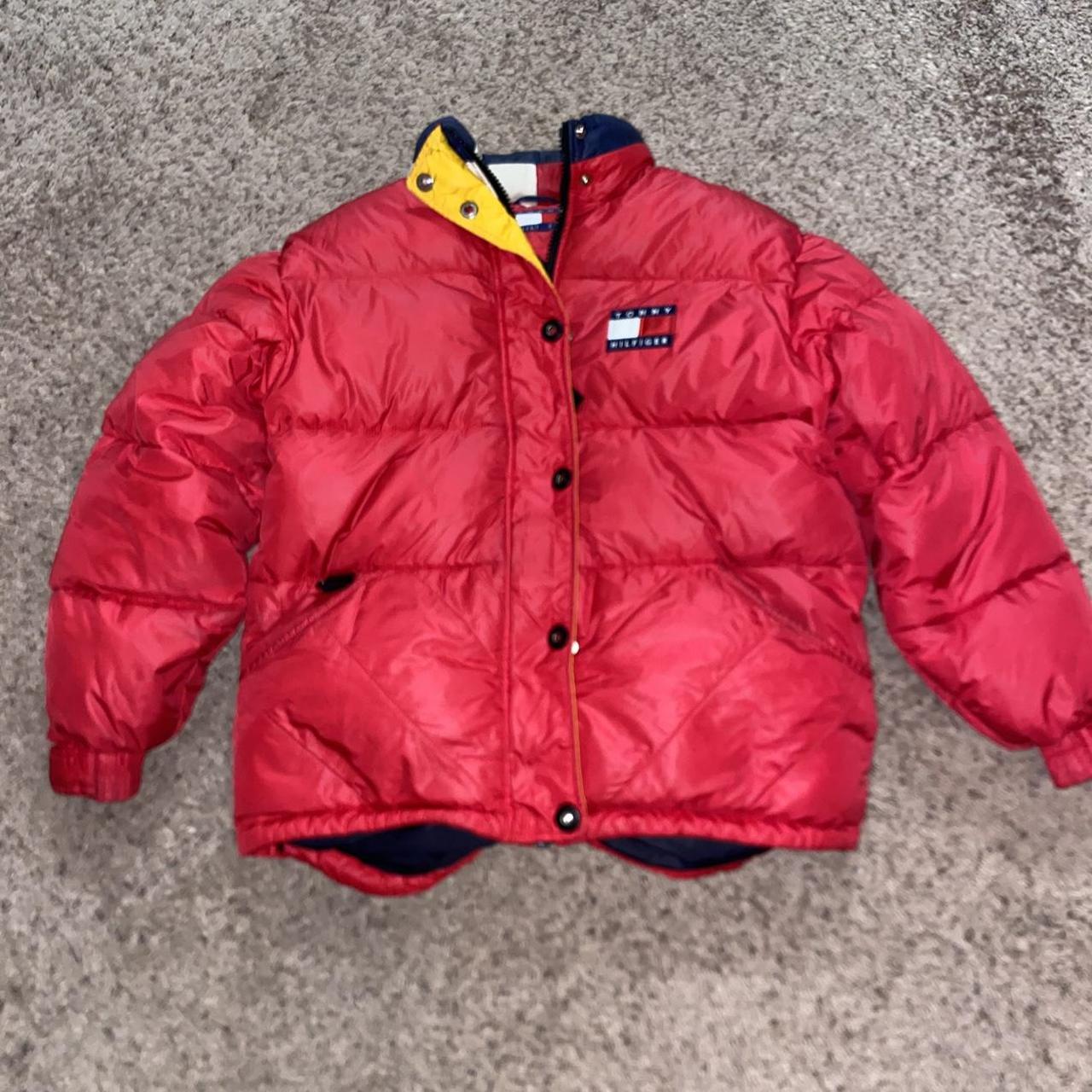 Men’s Tommy Hilfiger jacket noticeable stains on the... - Depop