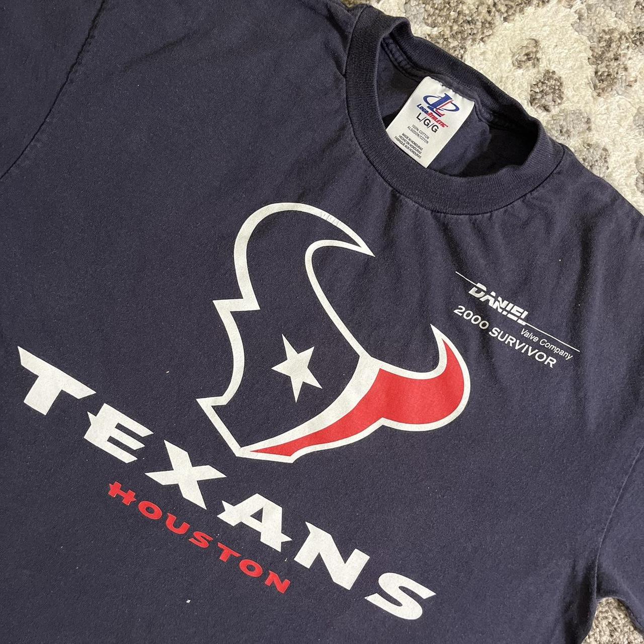 Vintage Houston Texans NFL Football Logo Athletic T-Shirt Size Large