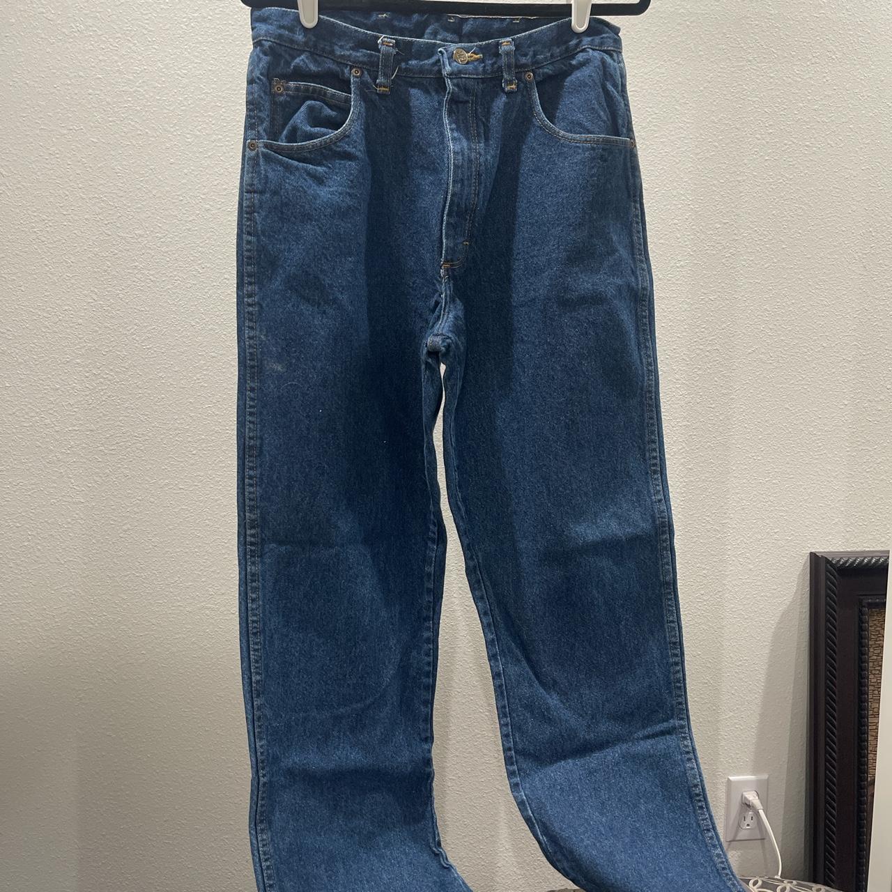 men’s blue jean work pants 32x36 Depop