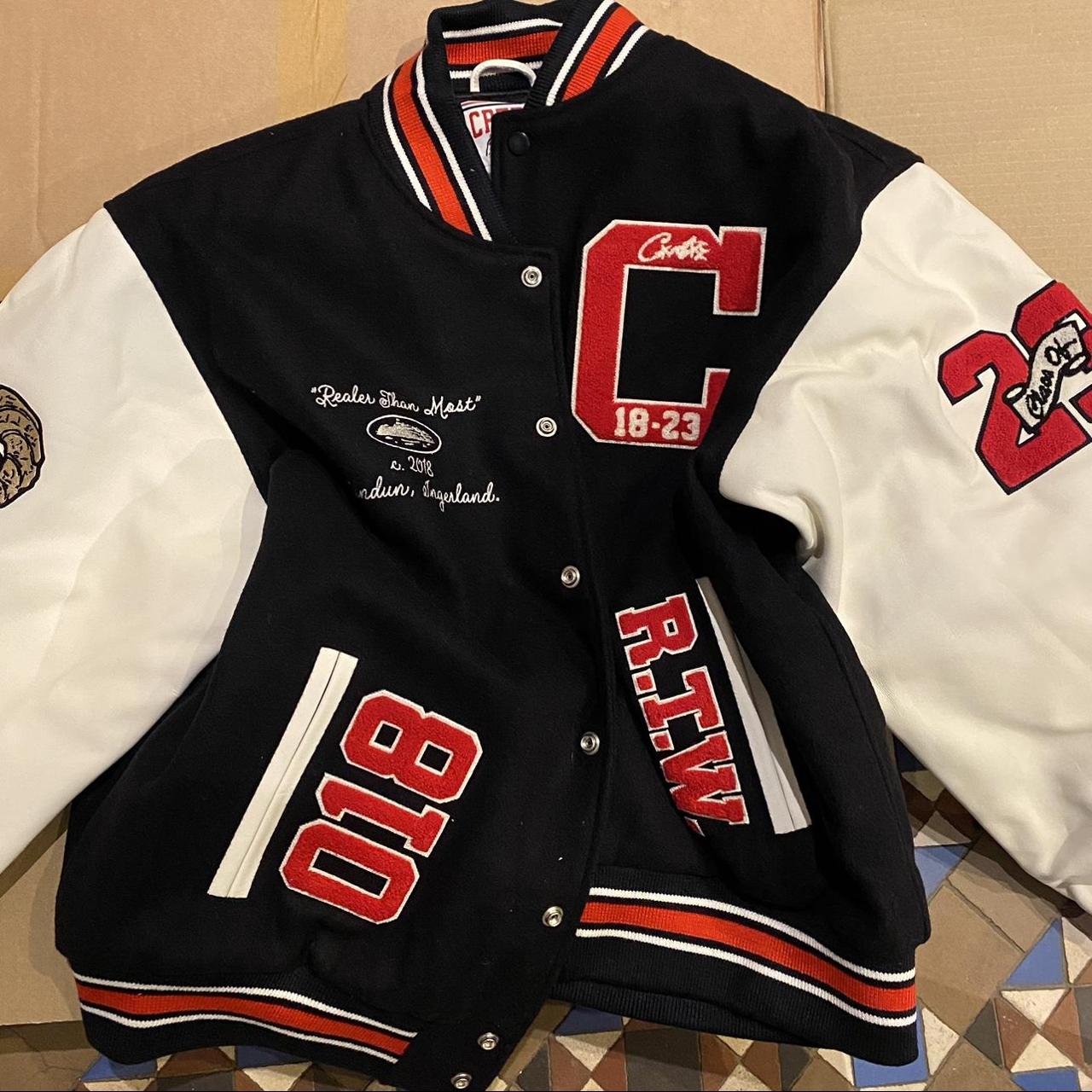 RARE CRTZ GOAT NAVY VARSITY JACKET SIZE XL As seen | Depop RARE CRTZ GOAT NAVY VARSITY JACKET SIZE XL As seen | Depop
