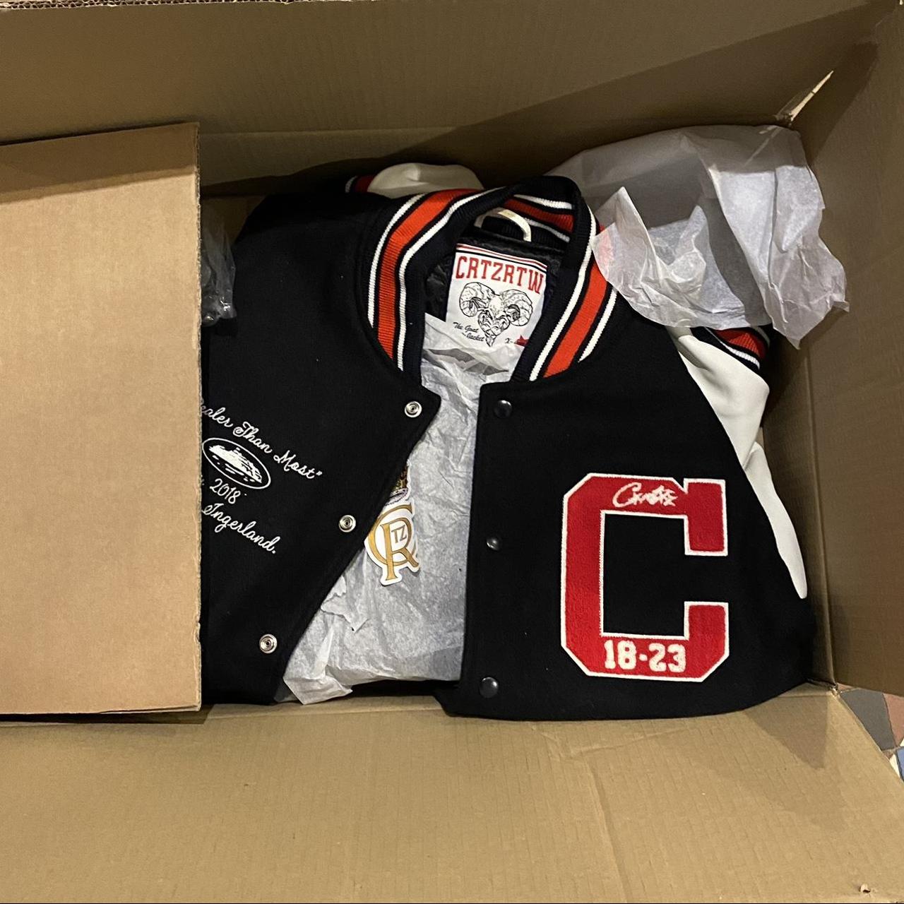 RARE CRTZ GOAT NAVY VARSITY JACKET SIZE XL As seen | Depop