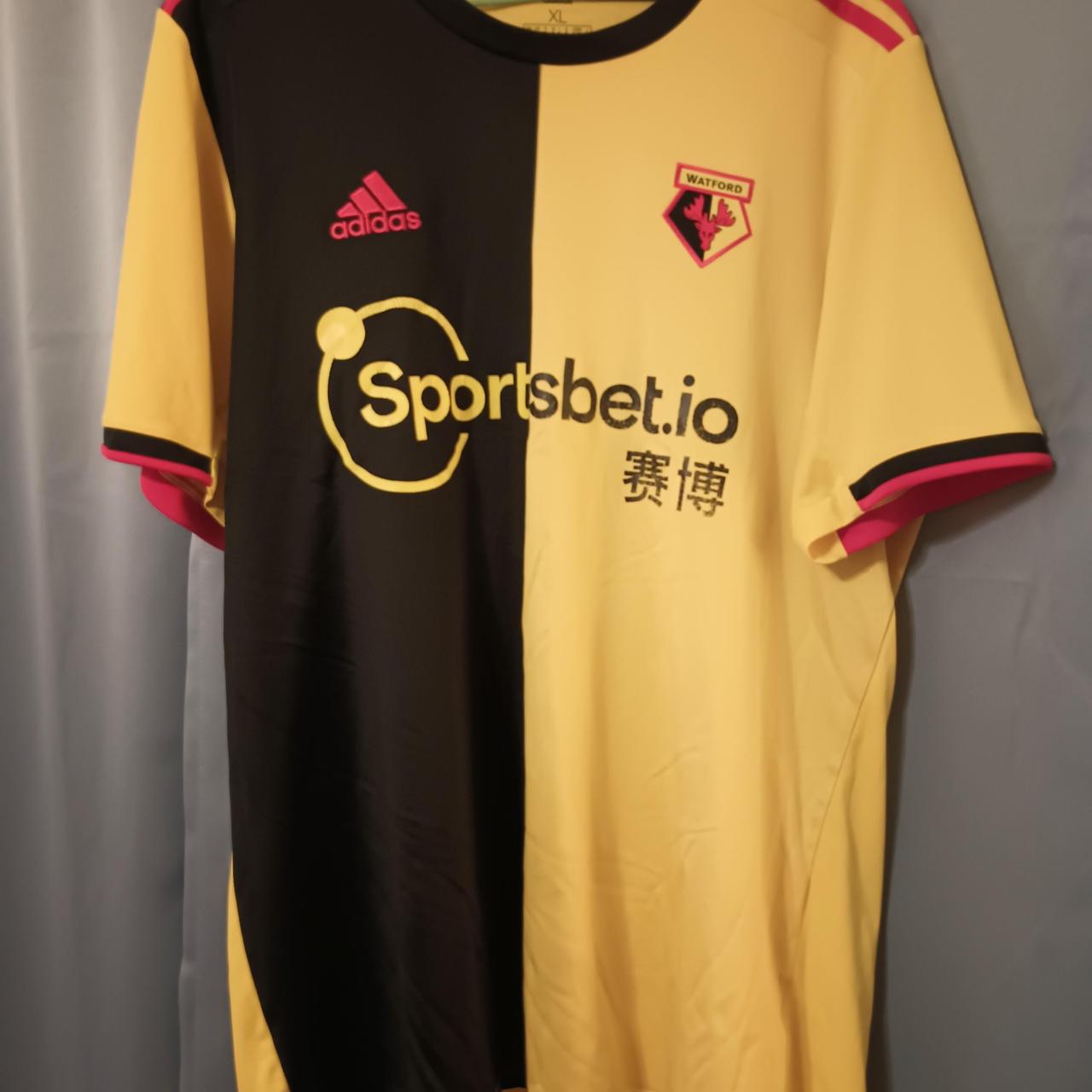 Yellow and black Adidas Watford 2019/20 home Depop