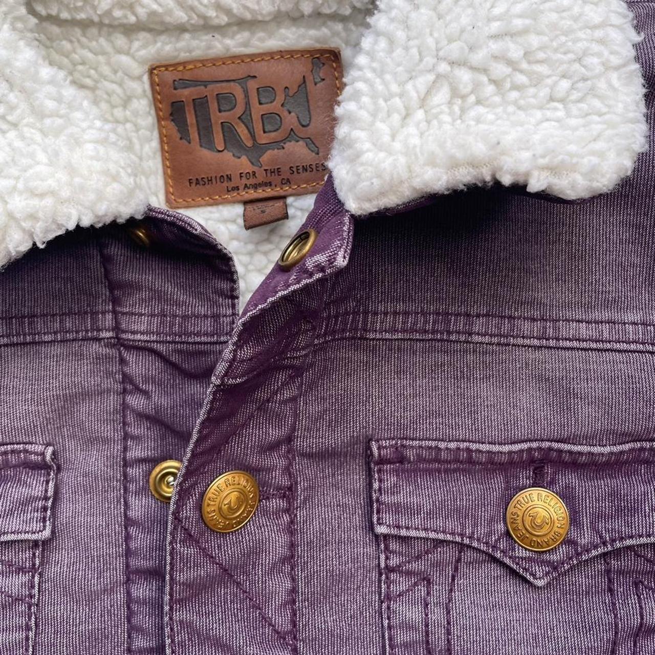 Purple true religion sales jacket