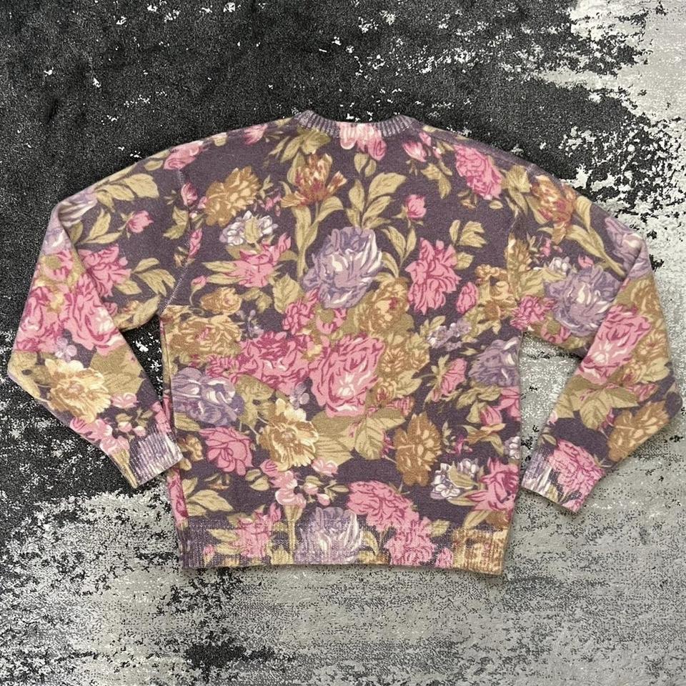 Supreme Printed Floral Angora Sweater-