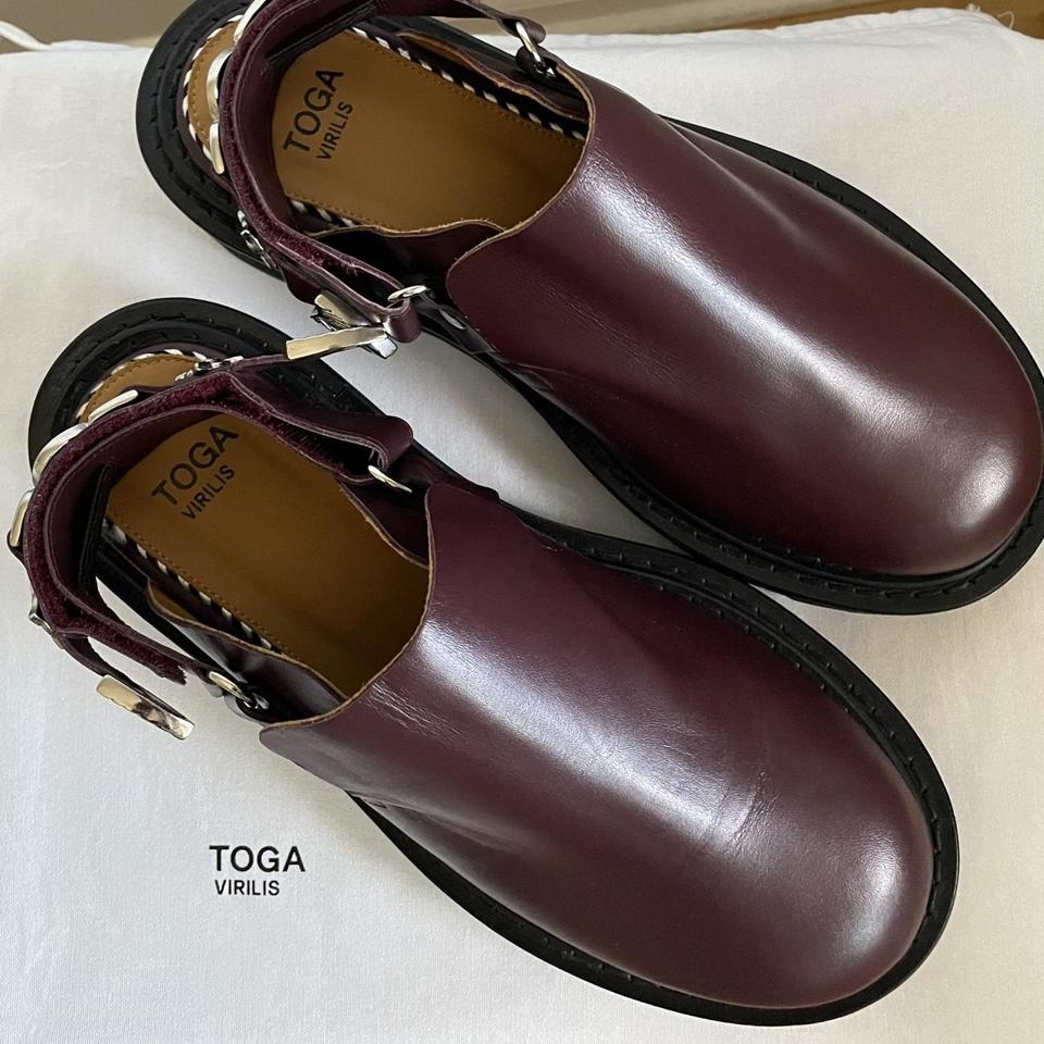 TOGA VIRILIS brown leather loafers - Brand: TOGA - Depop