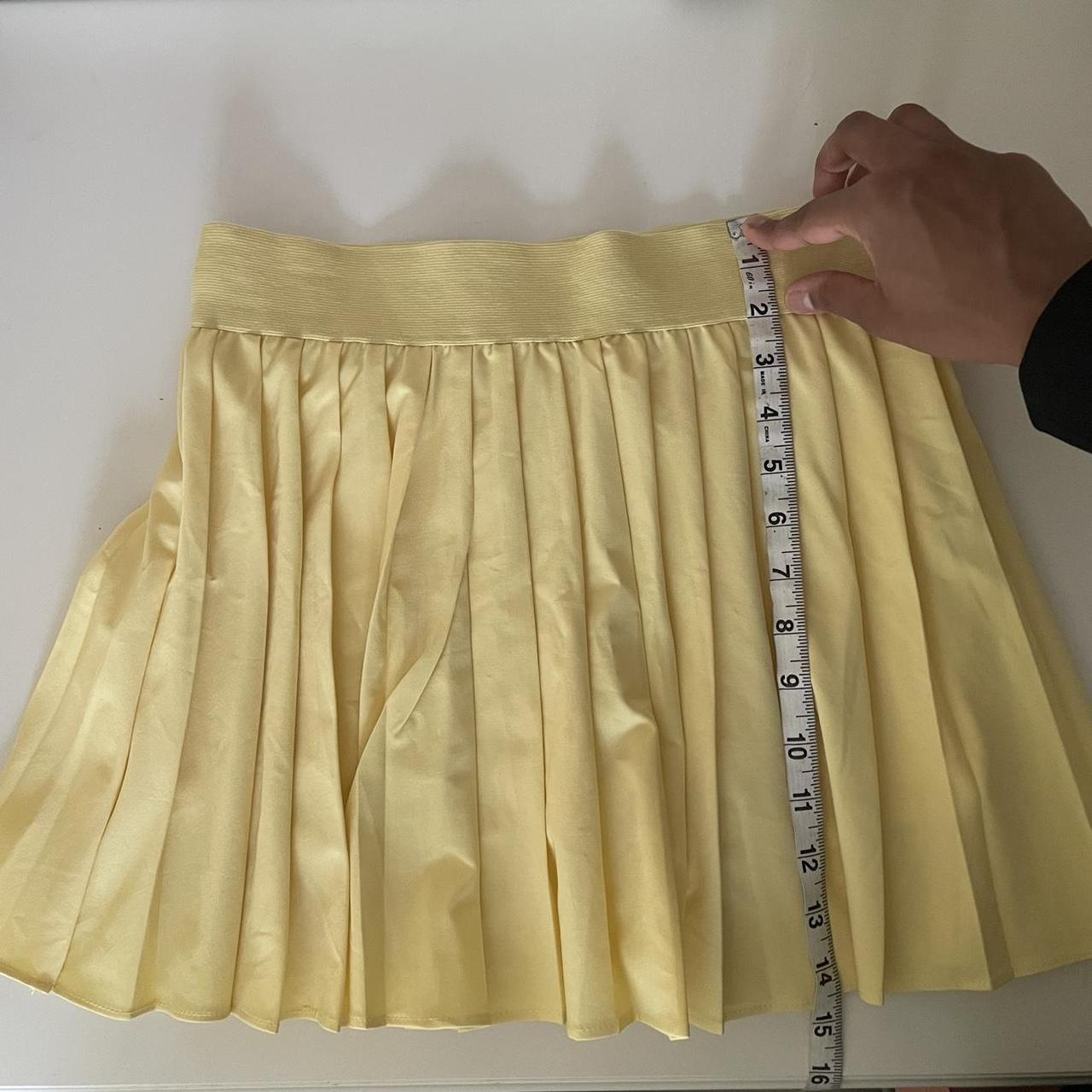 yellow pleated garage tennis skirt, -nwt, -dupe