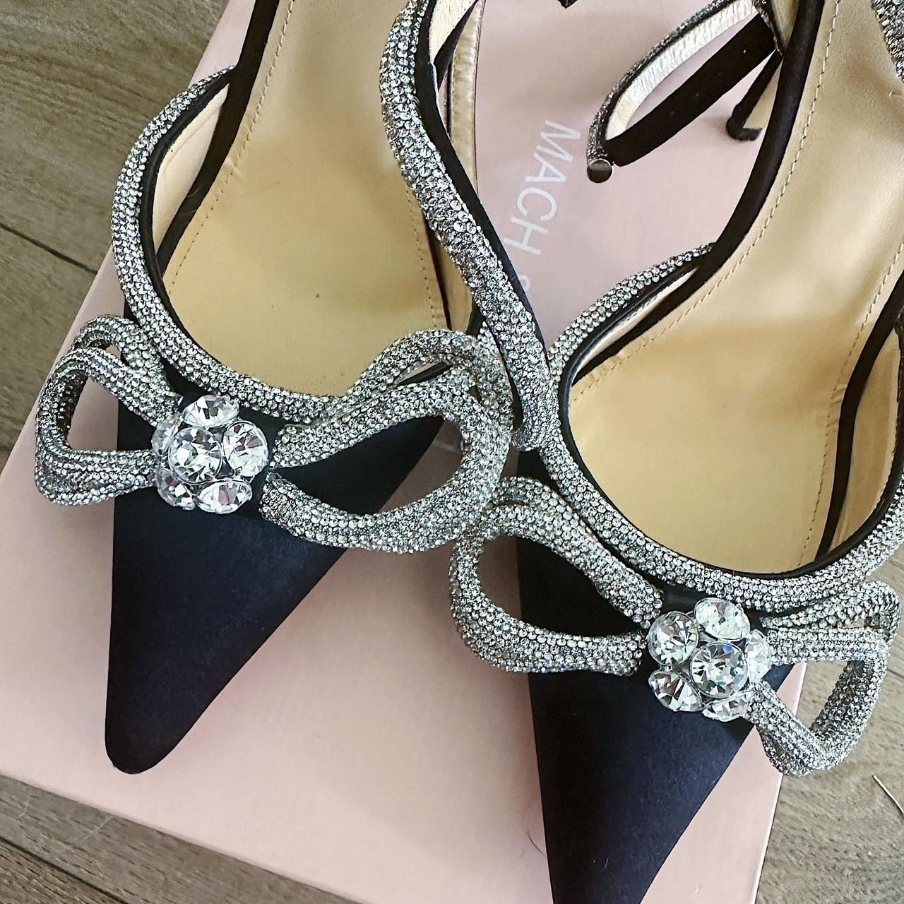 Gorgeous Mach & Mach Double Bow embellished satin... - Depop