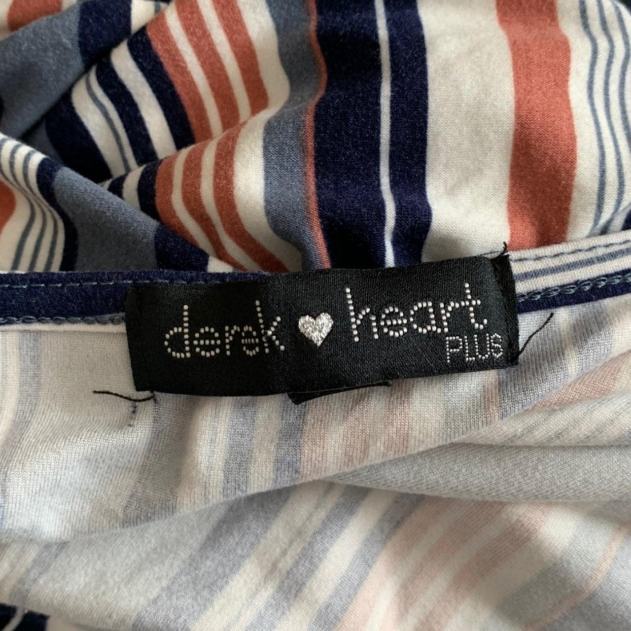 Derek Heart Plus blue and orange vertically striped