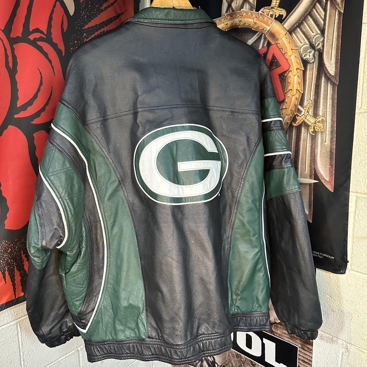 90s Packers Starter Jacket Leather Proline Tagged... Depop