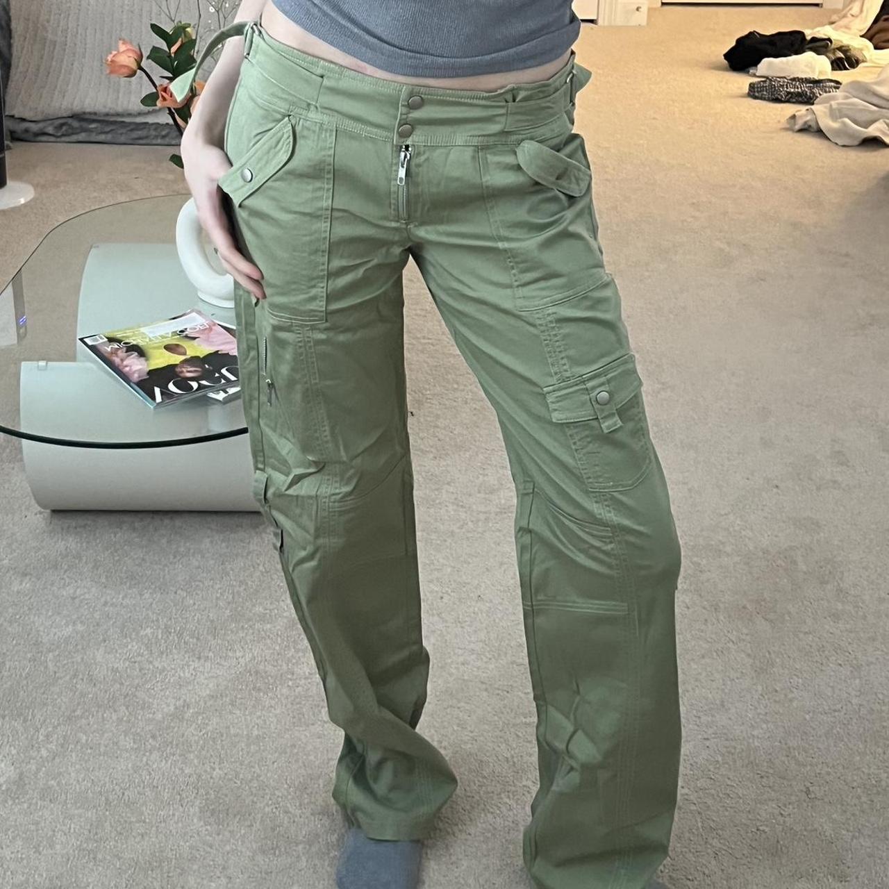 iamgia green jetta cargo pants size small (i’m a 25’... Depop