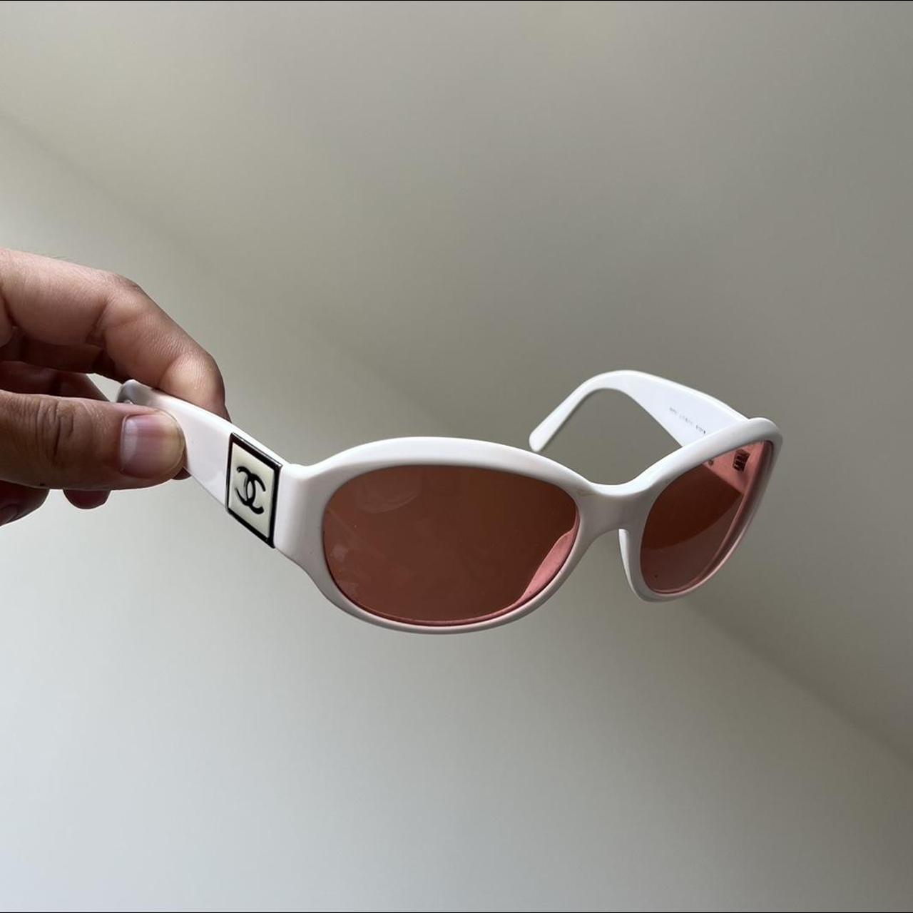 Vintage Chanel Red Tint Sunglasses - 9/10 - Depop