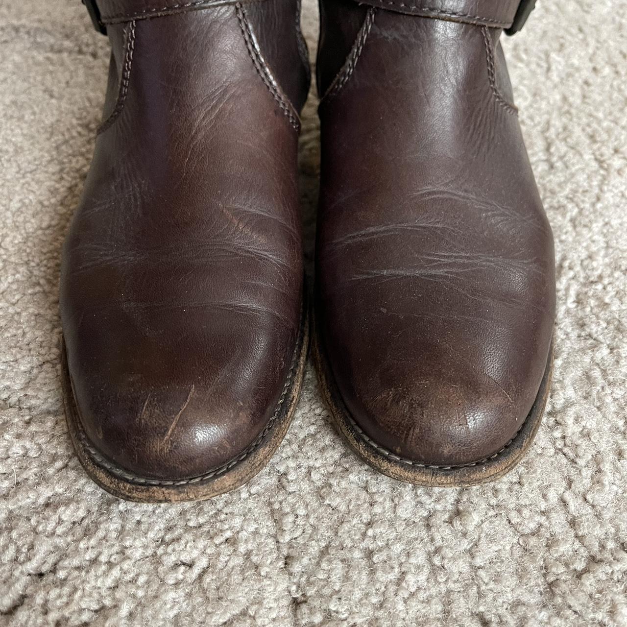 frye brown ankle boots