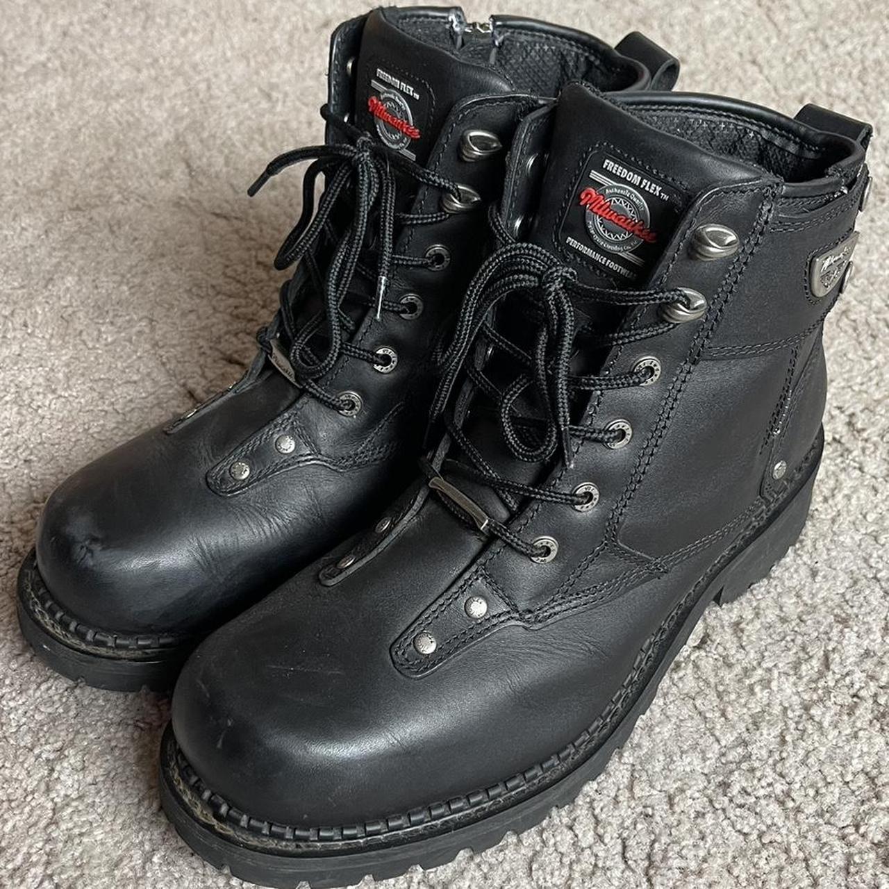 Milwaukee motorcycle boots top mens